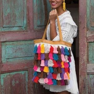 Noonday Collection Colorful Tassel Tote